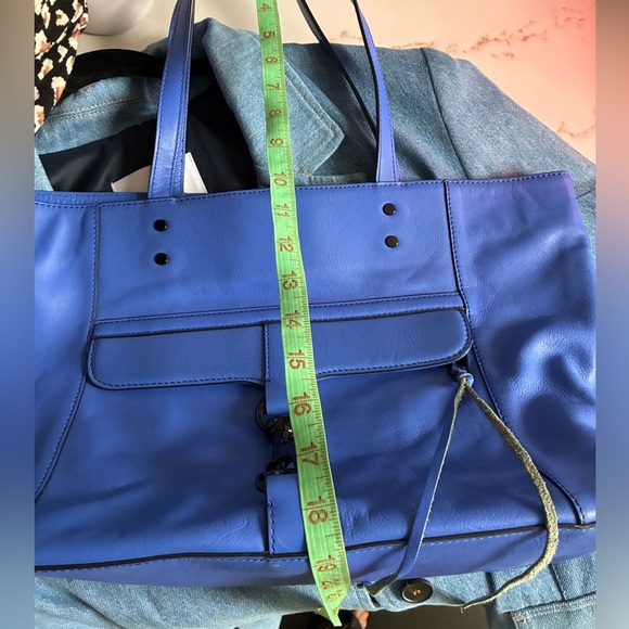 Rebecca Minkoff Bowery leather cobalt Blue Tote Bag with black hardware - Picture 6 of 7